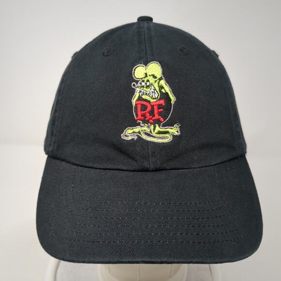 Rat Fink Slideback Baseball Cap Black One Size Adjustable Embroidered 6 Panel - Picture 2 of 8